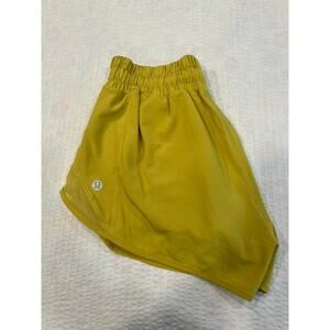 Lululemon yellow hotty hot shorts size 2 women